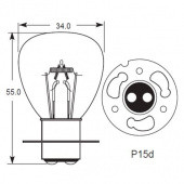 APF P15D 30: American Pre-focus P15D 30 double contact base with twin transverse and V filaments from £0.01 each